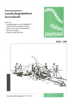 Nummer 108 (mei 2002) - Werkgroep Milieubeheer Groesbeek