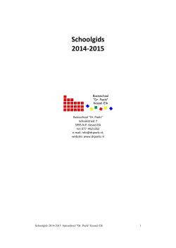 Schoolgids 2014-2015 Dr Poels