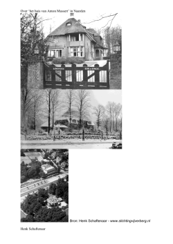 huis mussert voor zijn minnares