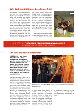 Parketblad juni 2014, Ten Bulte presenteert History Wood