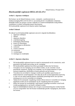 Huishoudelijk reglement HELLAS