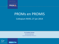 PROMs en PROMIS - Dutch Flemish Promis group