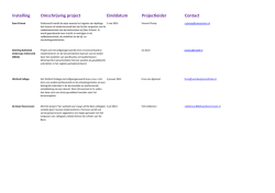 Instelling Omschrijving project Einddatum