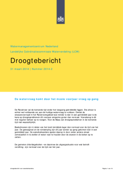 Droogtebericht 31 maart 2014