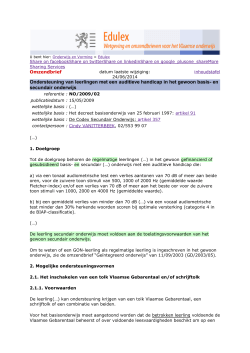 Omzendbrief voltijds dagonderwijs 2014-2015