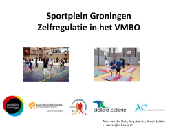 Jorg Andree en Simon Leistra - VMBO en zelfregulatie door sport