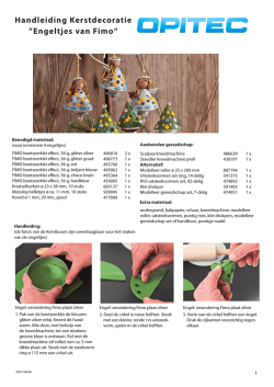 Handleiding Kerstdecoratie &rdquo;Engeltjes van Fimo&ldquo;