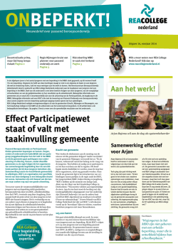 Effect Participatiewet staat of valt met taakinvulling gemeente