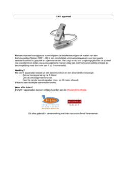Handleiding CM-1 apparaat