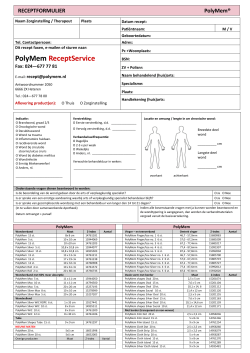 2014 SERVICE - PolyMem receptformulier