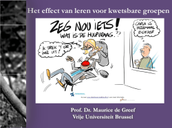 presentatie van Maurice de Greef