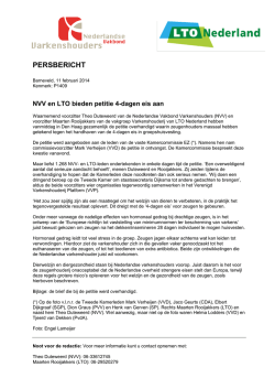 PERSBERICHT - LTO Noord