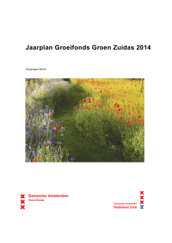 20140122 Jaarplan Groeifonds Groen pdf