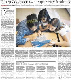 Groep 7 doet een twitterquiz over frisdrank
