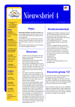 02-10-2014 Nieuwsbrief 4 - Obs Aldoende, basisschool Zwanenburg