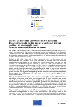 Cosme: De Europese Commissie en het Europees