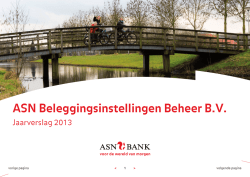Jaarverslag ASN Beleggingsinstellingen Beheer BV