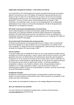 Halfjaarcijfers Energiefonds Overijssel: in 2014