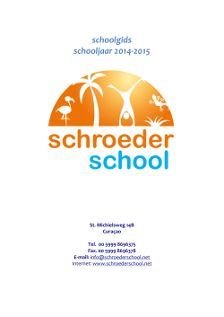 Schoolgids 2014/15 - Schroeder School