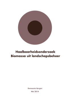 Haalbaarheidsonderzoek Biomassa uit
