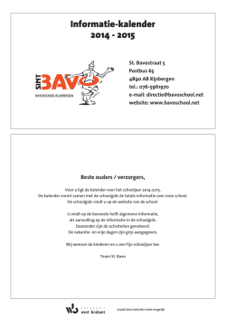 Informatie-kalender 2014