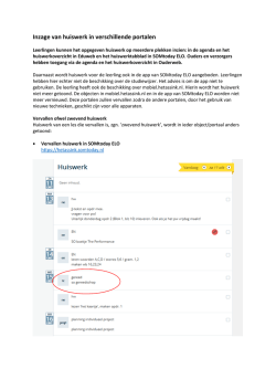 Inzage van huiswerk in verschillende portalen