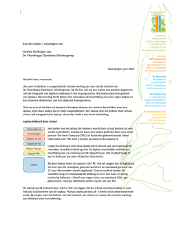 Informatiebrief laptop nieuwe leerlingen