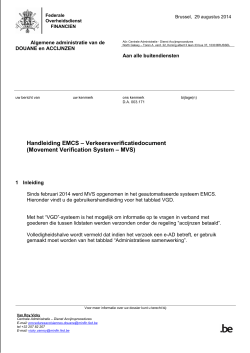 Verkeersverificatiedocument (Movement Verification System – MVS)
