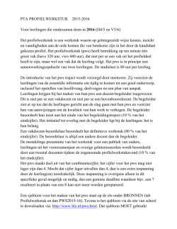 Ik doe examen in 2016