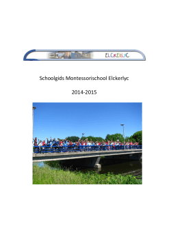 Schoolgids Montessorischool Elckerlyc 2014-2015