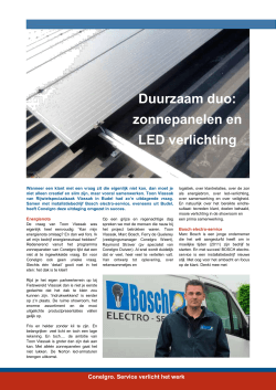 Duurzaam duo: zonnepanelen en LED verlichting