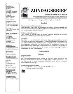 ZONDAGSBRIEF - PKN Noordwijk