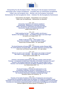 Interpreting for the European Union - European Commission