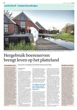 Hergebruik boerenerven brengt leven op het platteland (p.8, NL)