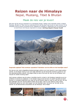 Reizen naar de Himalaya