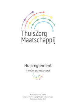 Huishoudelijk reglement - Thuiszorgmaatschappij