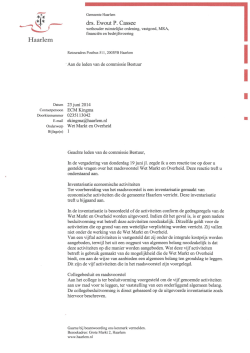 Cie. Bestuur Brief van wethouder Cassee d.d. 23 juni inzake reactie