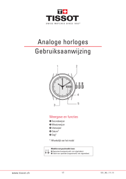 Analoge horloges Gebruiksaanwijzing - Product Support