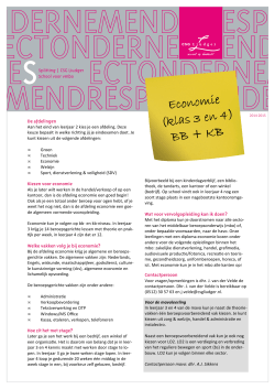 2014 folder Splitting afdeling economie