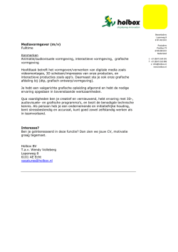 Mediavormgever (m/v) Fulltime Kenmerken Animatie