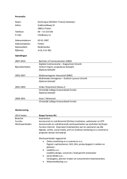 Download CV - Dominique Koelewijn