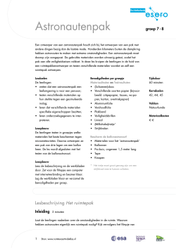 download lespakket - Ruimtevaart in de klas