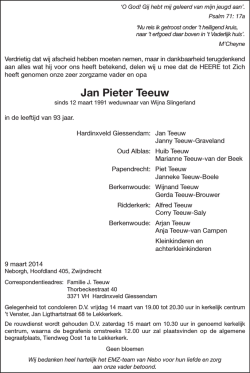 Jan Pieter Teeuw