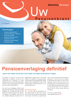Maart 2014 - Getronics Pensioen