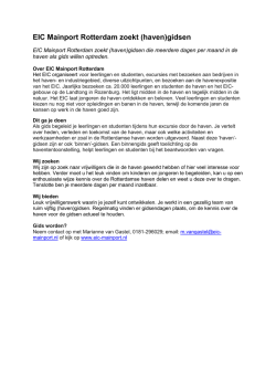 EIC mainport Rotterdam zoekt haven(gidsen) - PV-ECT