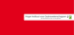 Infobrochure van het Hoger Instituut voor Gezinswetenschappen