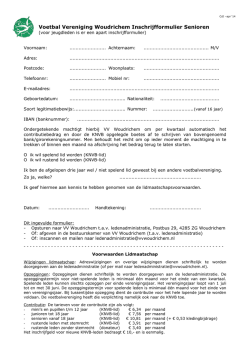 Inschrijfformulier VVW 1-4-2014