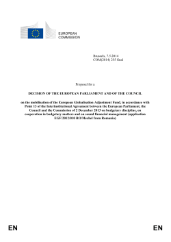 EUROPEAN COMMISSION Brussels, 7.5.2014 COM(2014) 255 final
