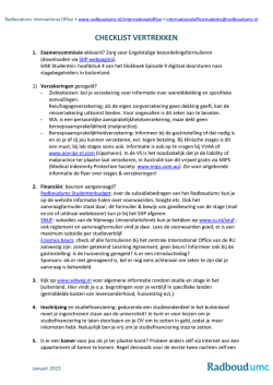 Checklist - Radboudumc