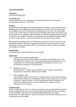 College voorstel - Gemeente Krimpen aan den IJssel